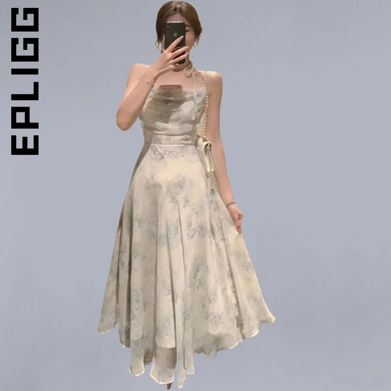 

Epligg Women Dress New Basic Sexy Dress Strap Sexy Design High Wasit Vintage Casual Dress Stylish Girl Vestidos Female Dresses