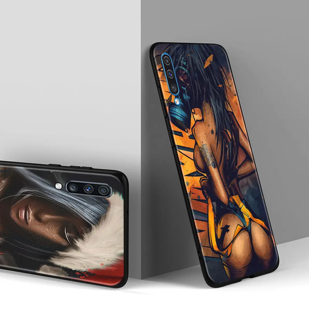 silicon para for samsung note 20 ultra 10 a70 a40 a20s a20e a30 a10 a50 a10s a42 5g m31 hot sexy sleeve tattoo girl coque free global shipping