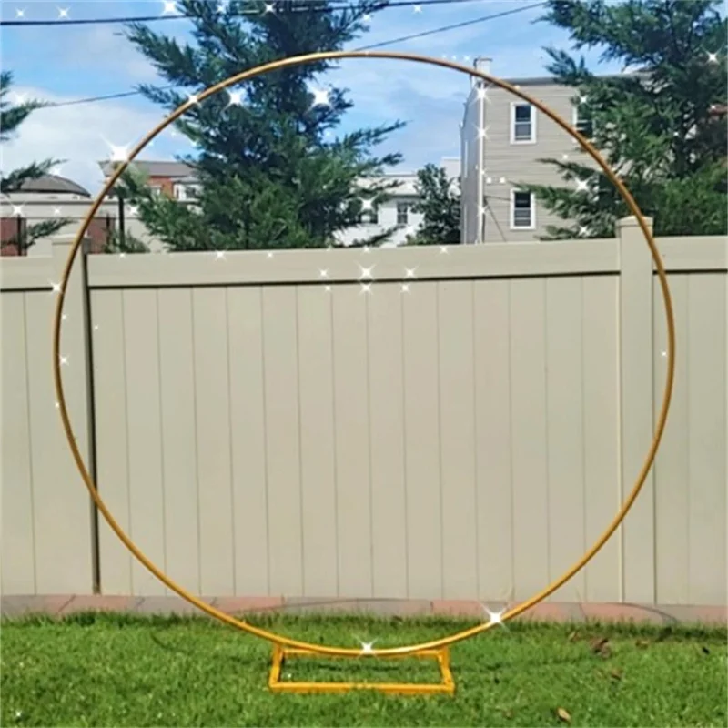 

Wrought Iron Circle Wedding Arch Background Props Party Baby Shower Supplies Round Background Frame Flower Stand Wall Shelf