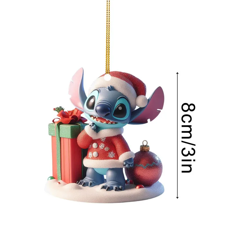 Новинка 2024 Рождественская серия Disney Stitch кулон с мультфильмом кукла Lilo &amp