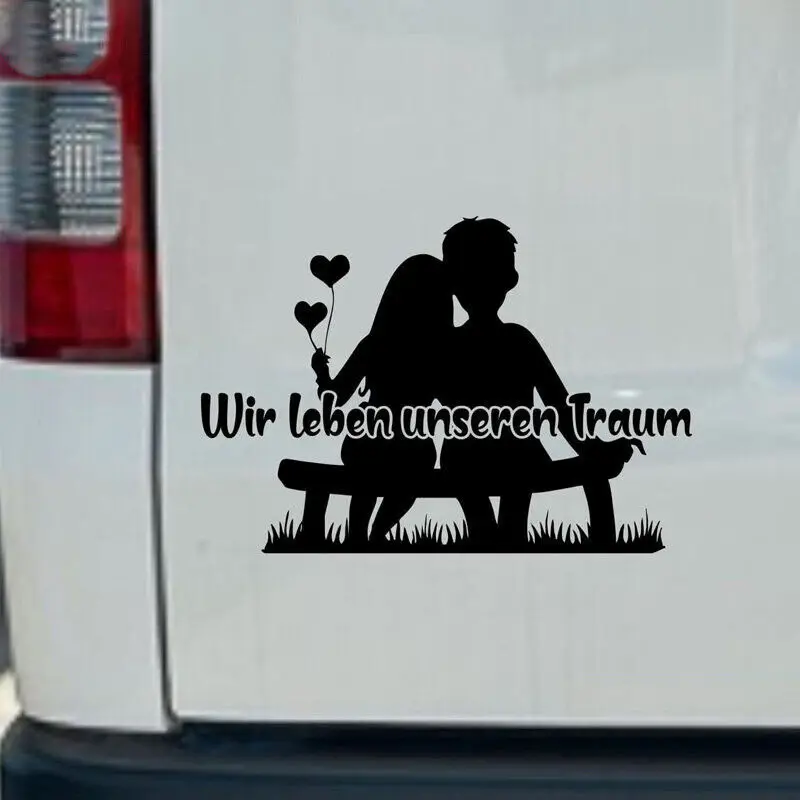 

Verliebtes Paar "Wir Leben Unseren Traum" Wohnmobil Aufkleber Sticker Das Leben Ist Zu Kurz Wohnwagen Truck Auto Decals 3D55