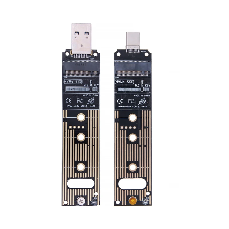 

M2 SSD Adapter NVMe Enclosure M.2 to USB3.1 Case for NVME PCIE M Key 2230/2242/2260/2280 SSD NVME to USB TYPE-A/TYPE-C Converter