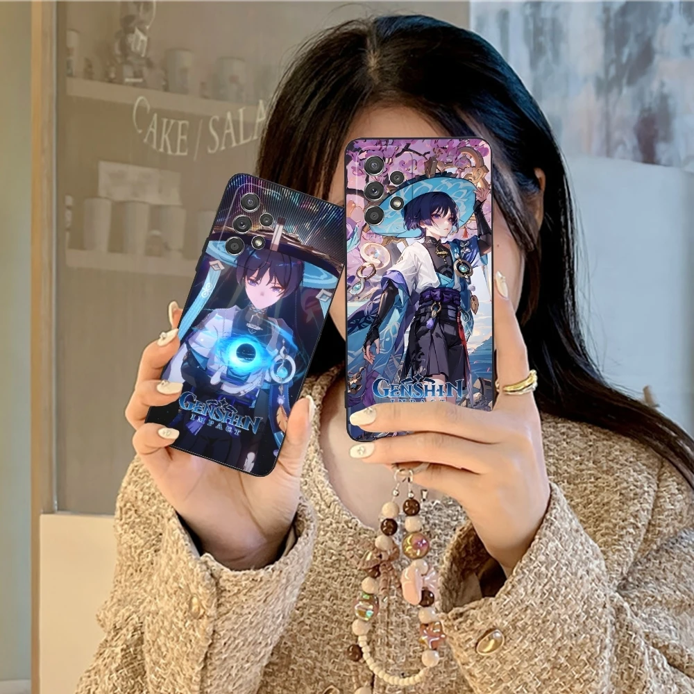 Чехол для сотового телефона Genshin Impact Wanderer Samsung Galaxy A91 73 71 70 54 53 52 34 24 23 21 S 5G черный