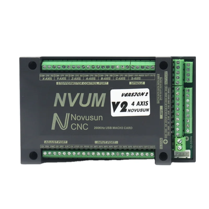 

NVUM 4 Axis Mach3 USB Card 200KHz CNC router 3 4 6 Axis Motion Control Card Breakout Board for diy engraver machine with Cable