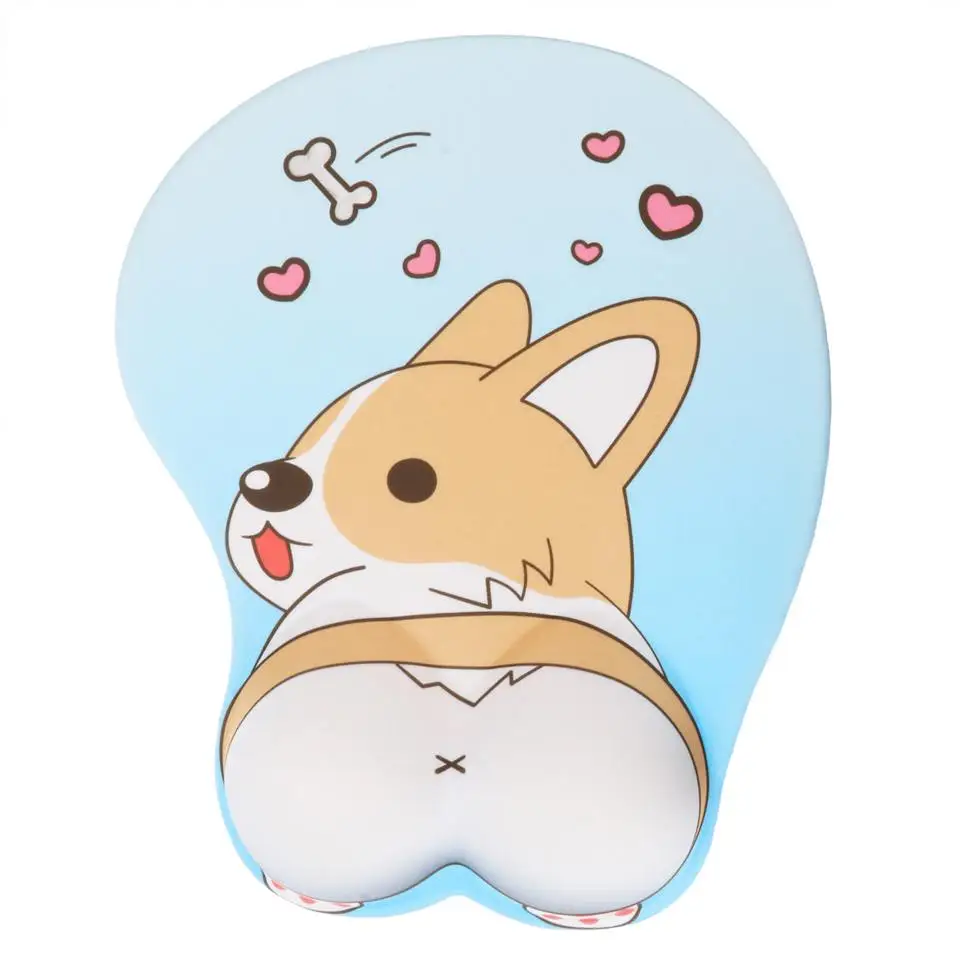

Lovely Corgi Non Slip Silica Gel Wrist Rest Mouse Pad Wrist Support Computer Ergonomic Mouse Mat Comfortable Lovely Corgi Non S