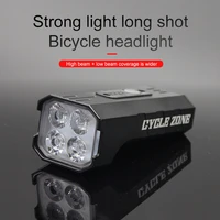 bicycle light front 5200mah mtb road bike headlight usb rechargeable waterproof front rear bicycle front light bike accessories