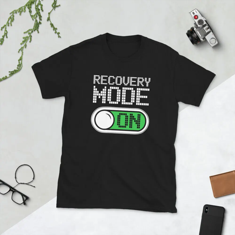 

Recovery Mode On Get Well Funny Injury Gift, Short-Sleeve Unisex T-Shirt