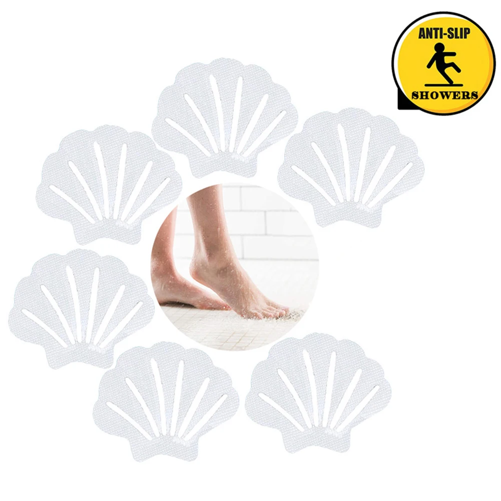 

Prevent Slips and Falls in Wet Areas with 6pcs PEVA Shell Anti Slip Sticker Ideal for Bathrooms and Sauna Rooms!