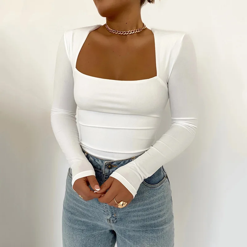 

Соблазнительный облегающий боди для вечерние, весенние женские черные комбинезоны с длинным рукавом, цельные синие боди, комбинезоны с нап...