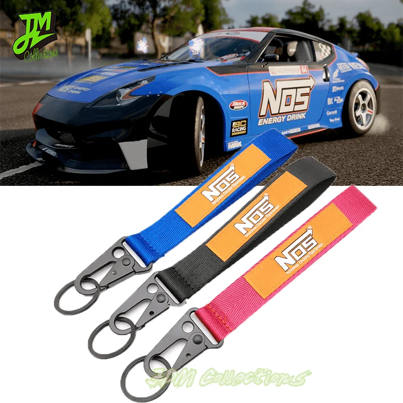

Car Keychain For NOS Racing Keyrings JDM Style Key Strap For Honda Toyota Nissan Mitsubishi Mazda Suzuki Key Pendant Accessories
