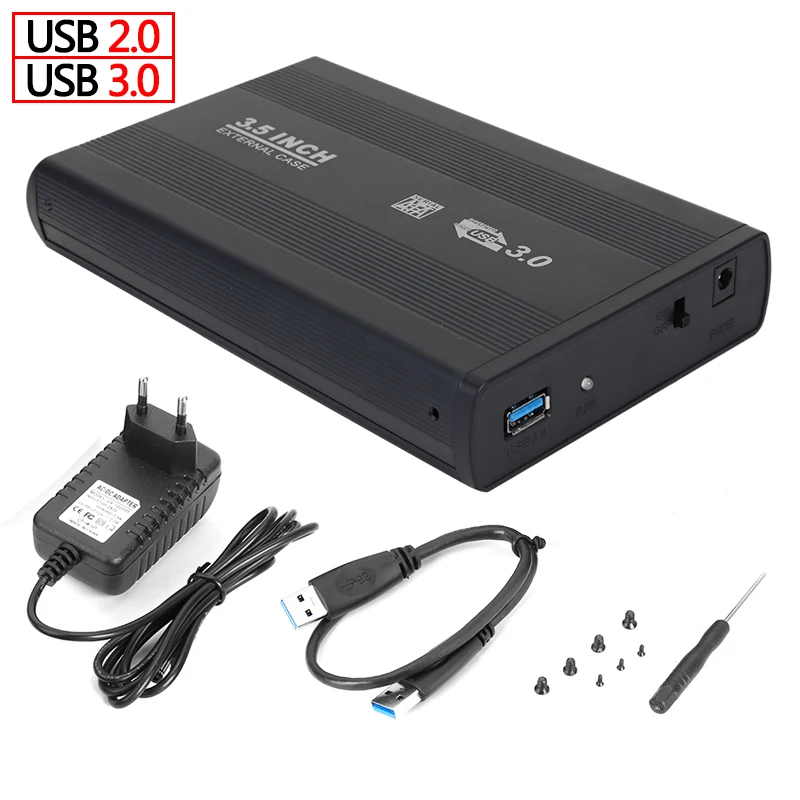 

VODOOL 3.5 inch HDD Case Dock SATA to USB 3.0 2.0 External Hard Drive Enclosure Adapter 3.5" USB3.0 USB2.0 Hard Disk HD SSD Box