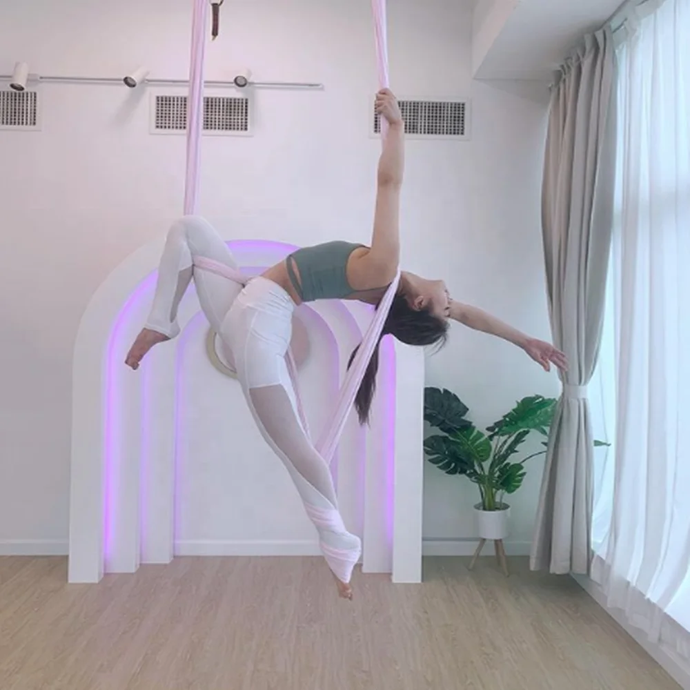 Гамак для йоги и стартовый комплект оборудования Flying Ariel Dance Swing Set rig Aerial Silk дома на