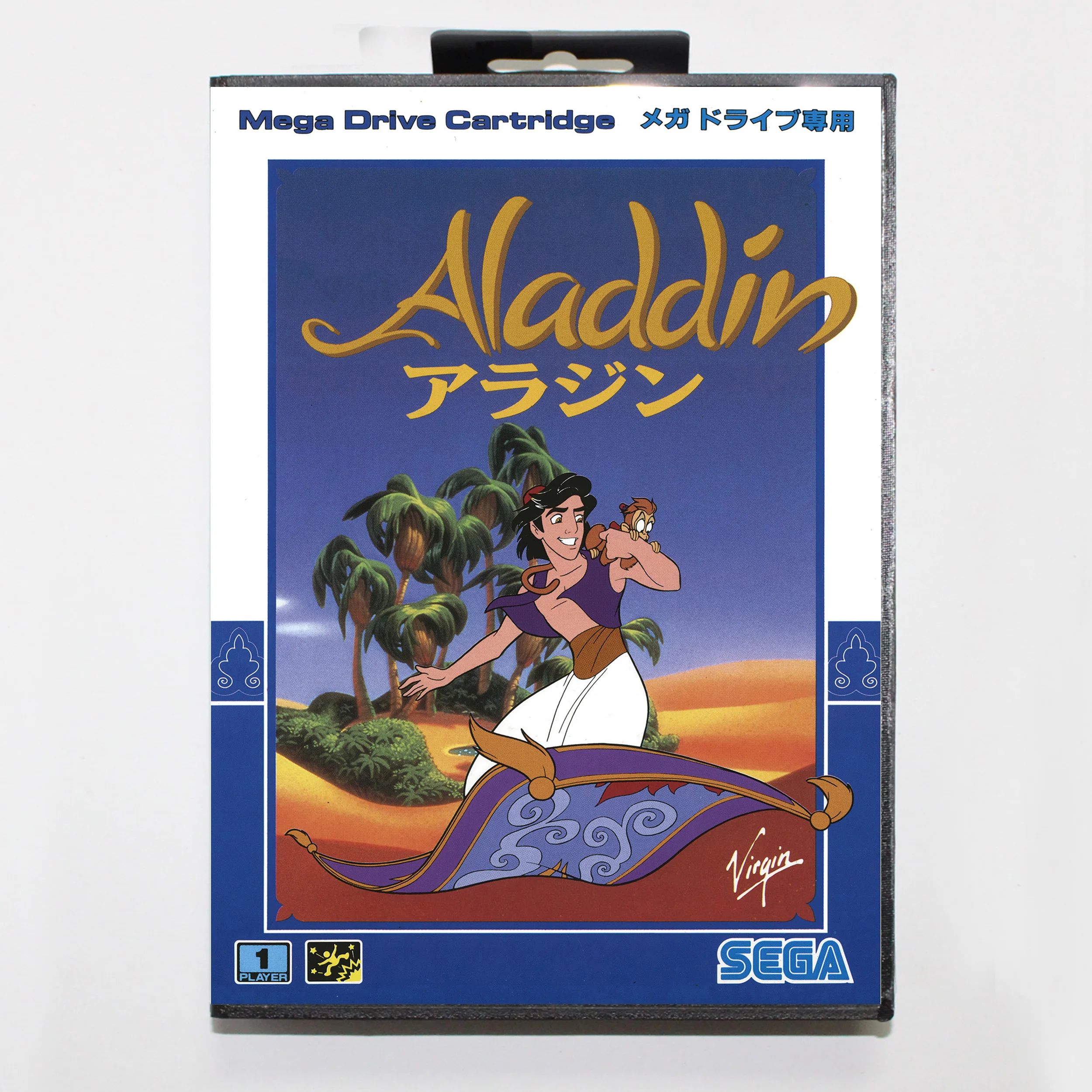 Игровая карта Aladdin 16bit MD для Sega Mega Drive/ Genesis с чехлом JP Розничная коробка - купить по