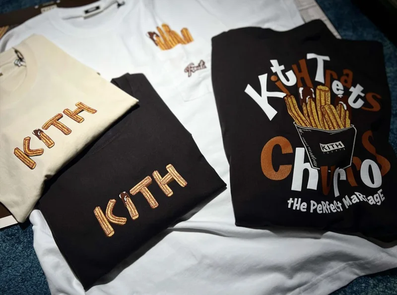 

Dropshipping KITH Tshirts 1:1 Quality Match Letter Pattern Short Sleeve French Fries Casual Oversized Kith T-Shirt for Men Women