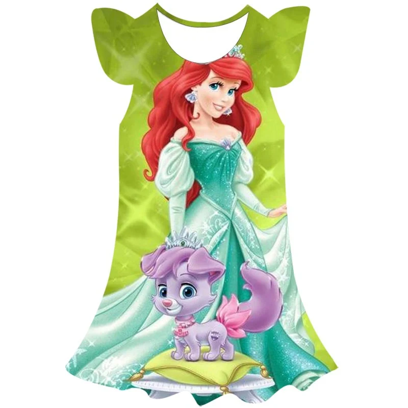 Платье Принцессы Disney платье русалки для девочек костюмы Ариэль на Хэллоуин