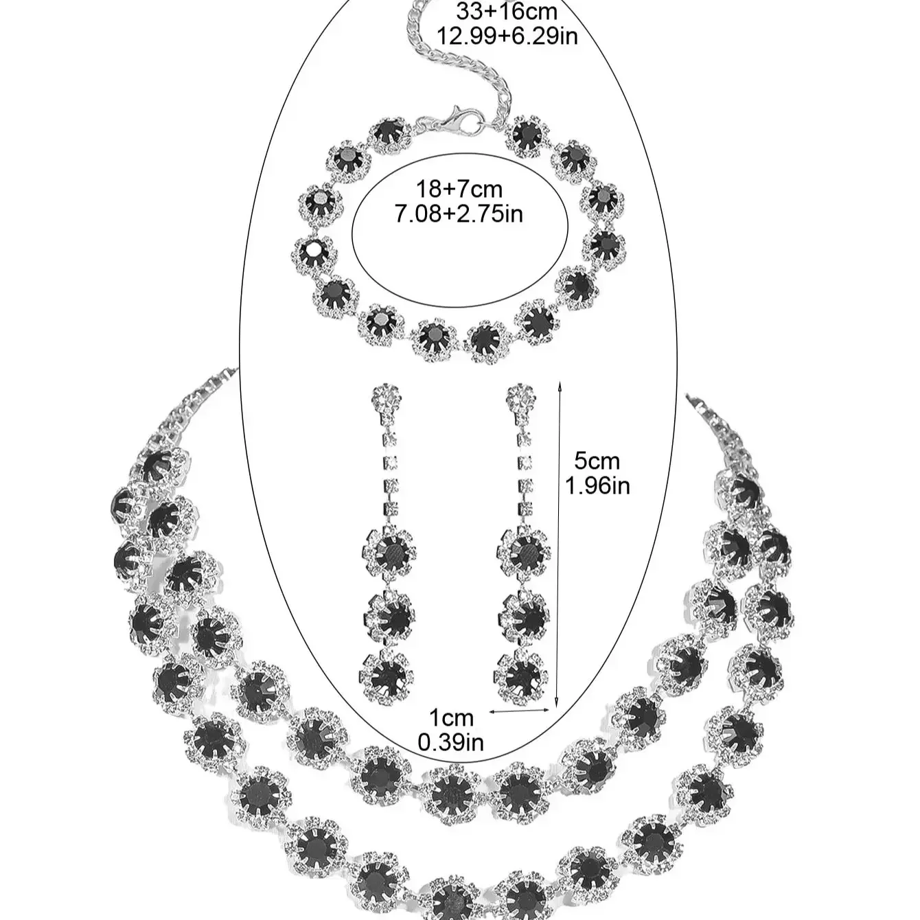 Модное полное бриллиантов разноцветное цветочное ожерелье серьги браслет из