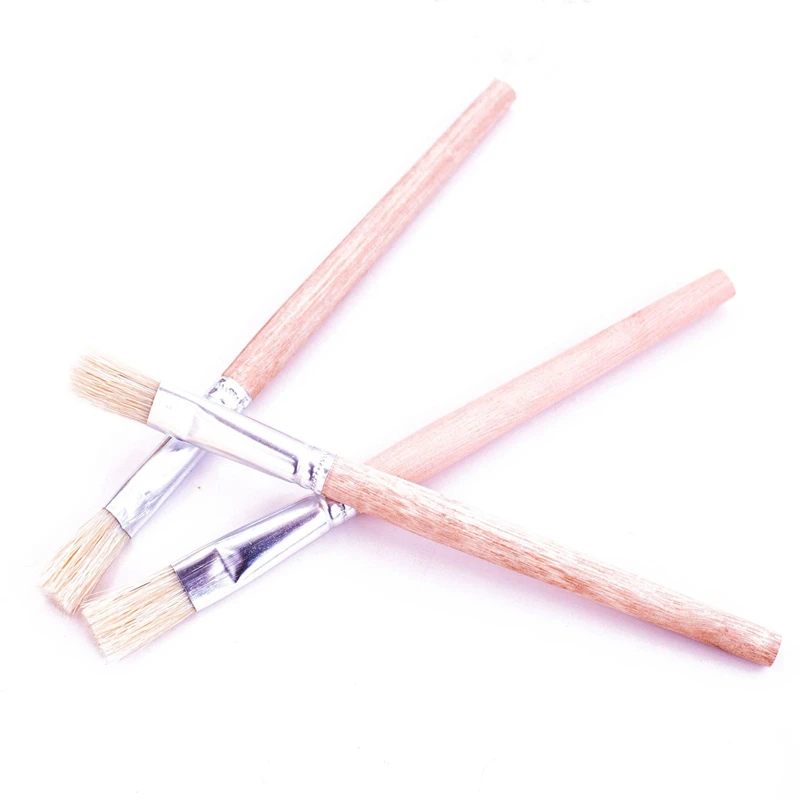 5Pcs/lots Soft Brush Hard Hair with Wooden Handle Repair Clean Tools Mobile Phone Computer Keyboard PCB BGA Solder Flux |