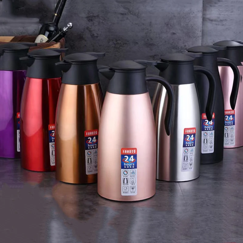 

2L Coffee Thermal Kettle Stainless Steel Vacuum Flasks Office Thermos Bottle Insulation Kettle Hot Water Thermos Pot