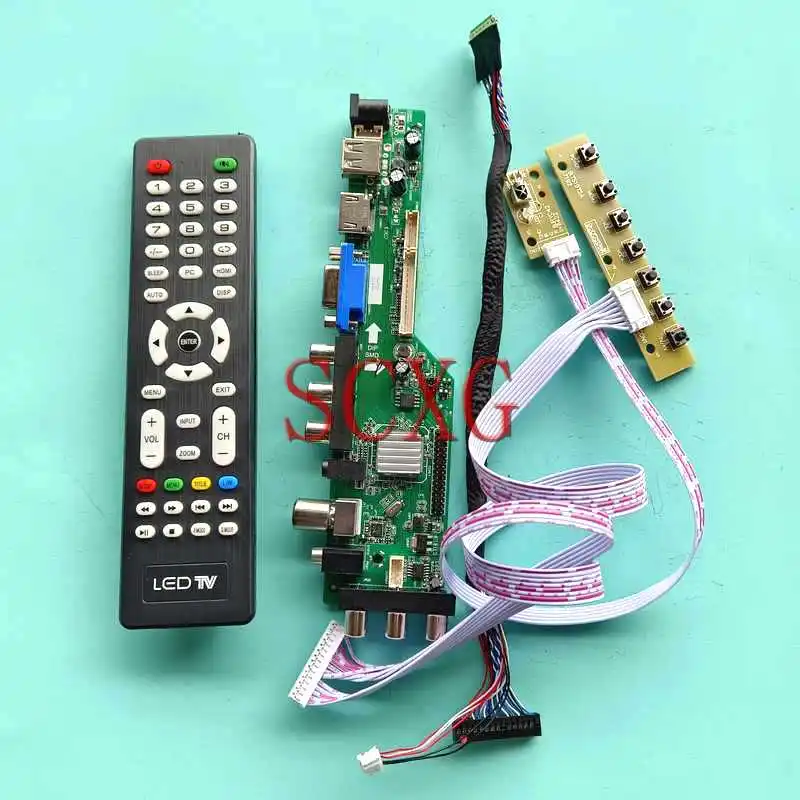 

Для LTN140AT16 LTN140AT17 экран ноутбука DVB плата цифрового контроллера 1366*768 HDMI-совместимый VGA USB AV RF LVDS 40 Pin 14 "комплект