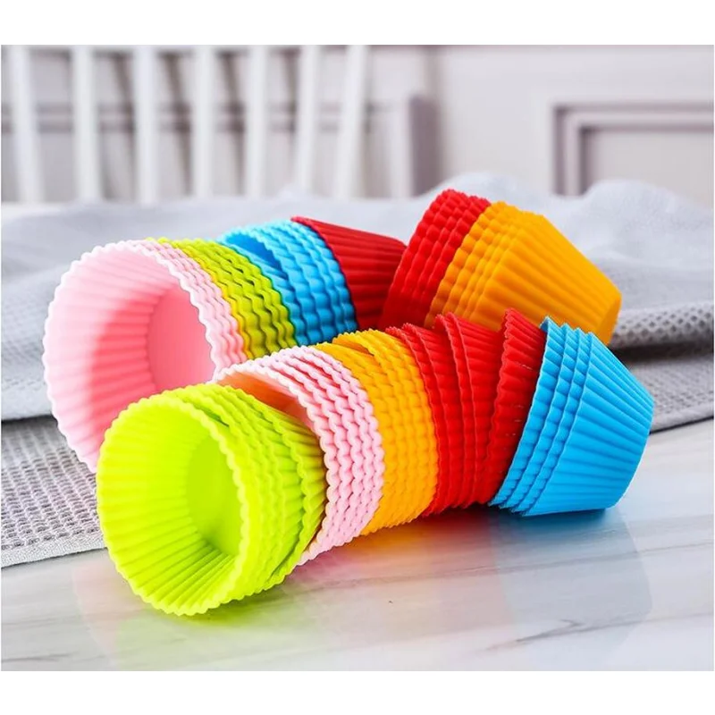 1/3/5 Pcs/Set Silicone Cupcake Baking Molds Cup Set Kitchen Craft Tool Bakeware Pastry Tools Cake Mold |