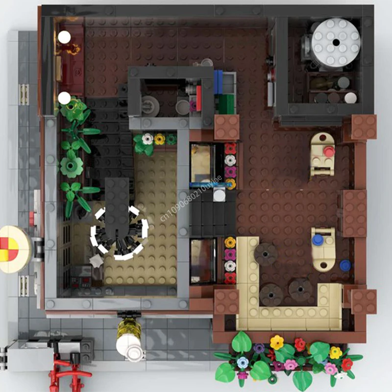 MOC модульный пивоварня и магазин пиццы кирпичи игрушки креативная городская