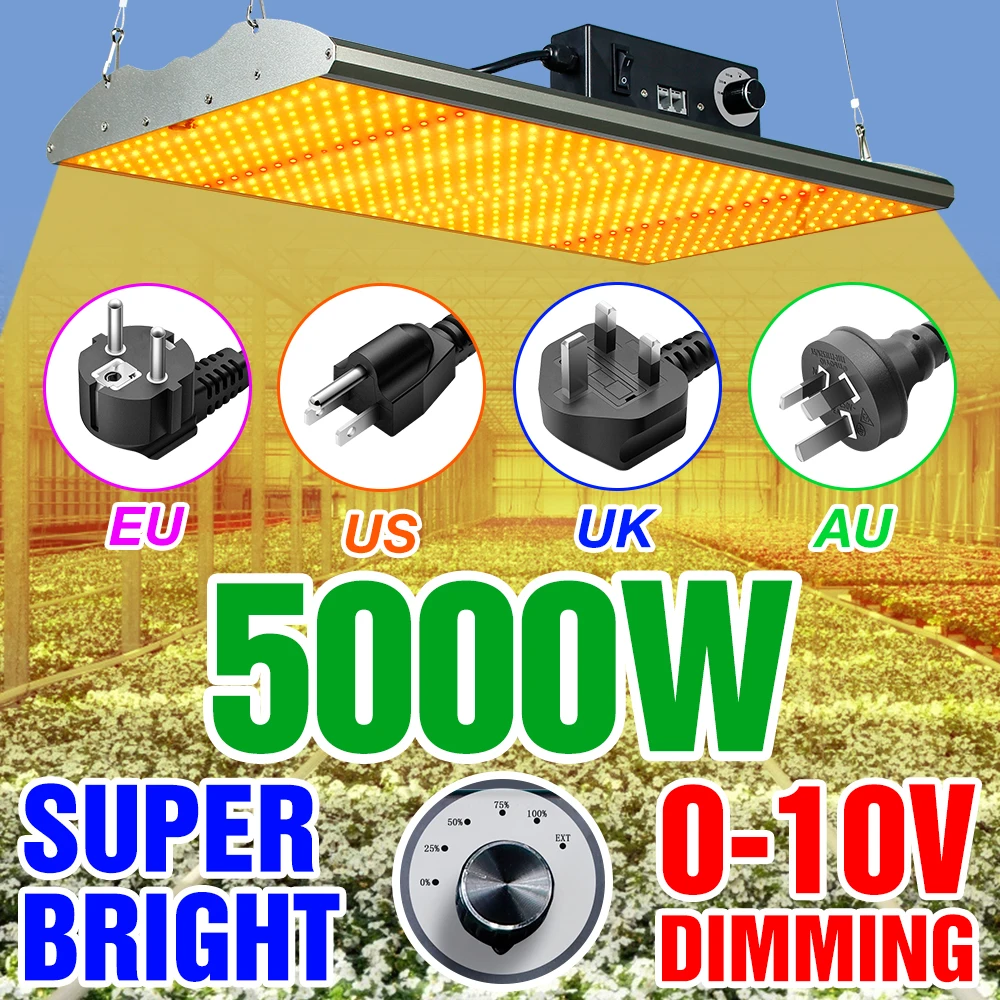 3000W 5000W Plant Grow Light 220V Full Spectrum Phytolamps Sunlike Plant Lights Fitolampy Hydroponic System Grow Box US EU UK AU