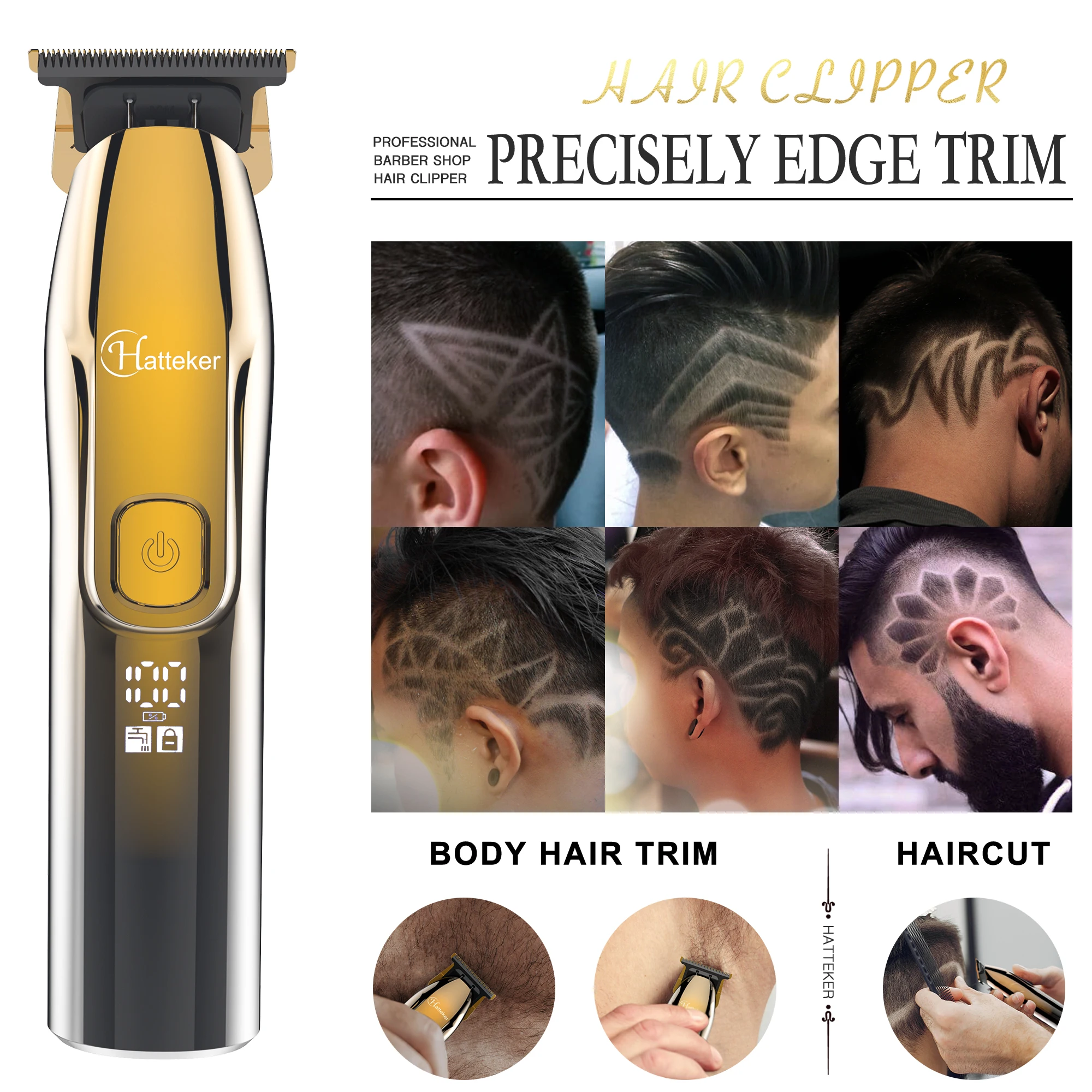 Hatteker Shaver Bald Head Shaver Electric Shaver Razor for Men with Precision Trimmer Barber Shaver Trimmer Triple Blades enlarge