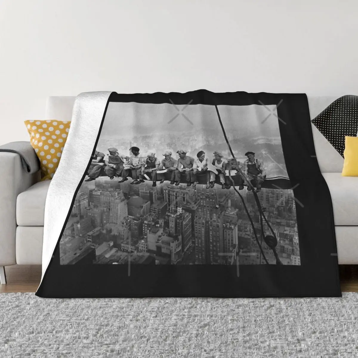 Обеденное одеяло с небом в стиле Нью-Йорка для двуспальной кровати