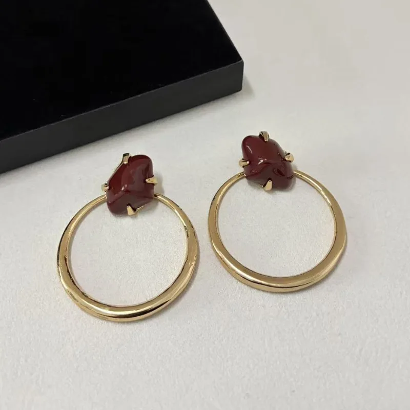 Серьги-гвоздики из полимерной смолы с необычными камнями, круглые, для женщин и девушек, модные ювелирные украшения, аксессуары, хит продаж, подарок на вечеринку, новый стиль 2026 года (art.: 3920d8a08db84) - 3920d8a08db84