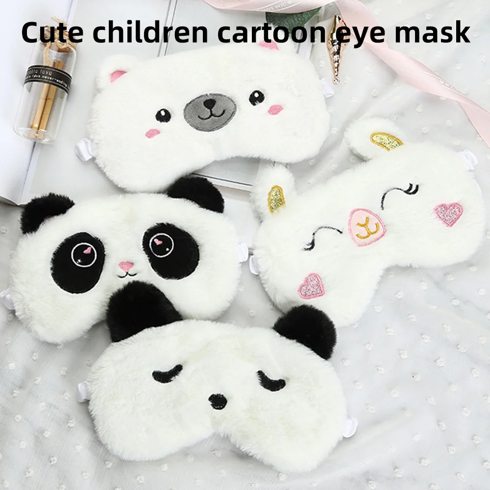 

Plush Sleep Mask Children Cute Panda Sleeping Eye Cover Kilds Blindfold For Women Aid Relax Dream Night Masks Eyes Bandage Nap