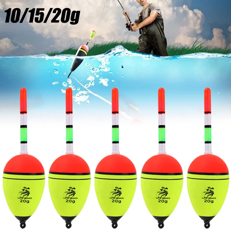 

EVA Luminous Fishing Night Float Light Stick Foam Plastic Bobber Sea Rock Fishing Striking Floats Fishing Accessories 10/15/20g