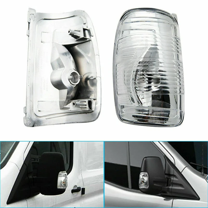 

Car Wing Mirror Indicator Lamp Turn Signal Light Left Right Lens Cover Rear View for Ford Transit MK8 2004 Onwards BK3113B381AB