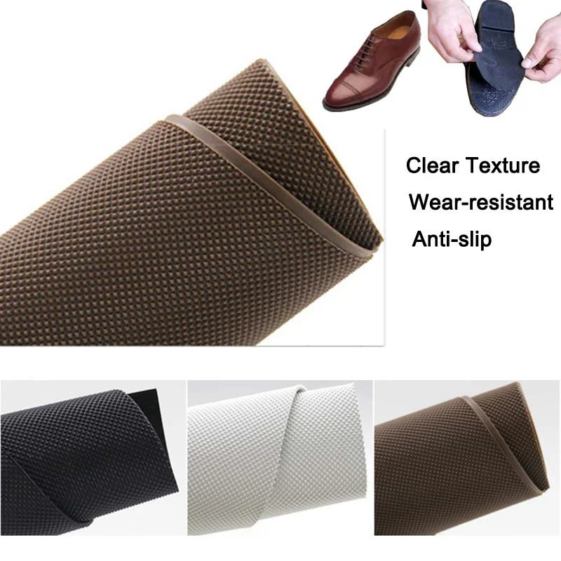 

Rubber Shoe Soles Replacement Cover Outsole Anti Slip Full Soling Sheet Repair Insoles Protector Care Patch Men DIY Cushion Pads