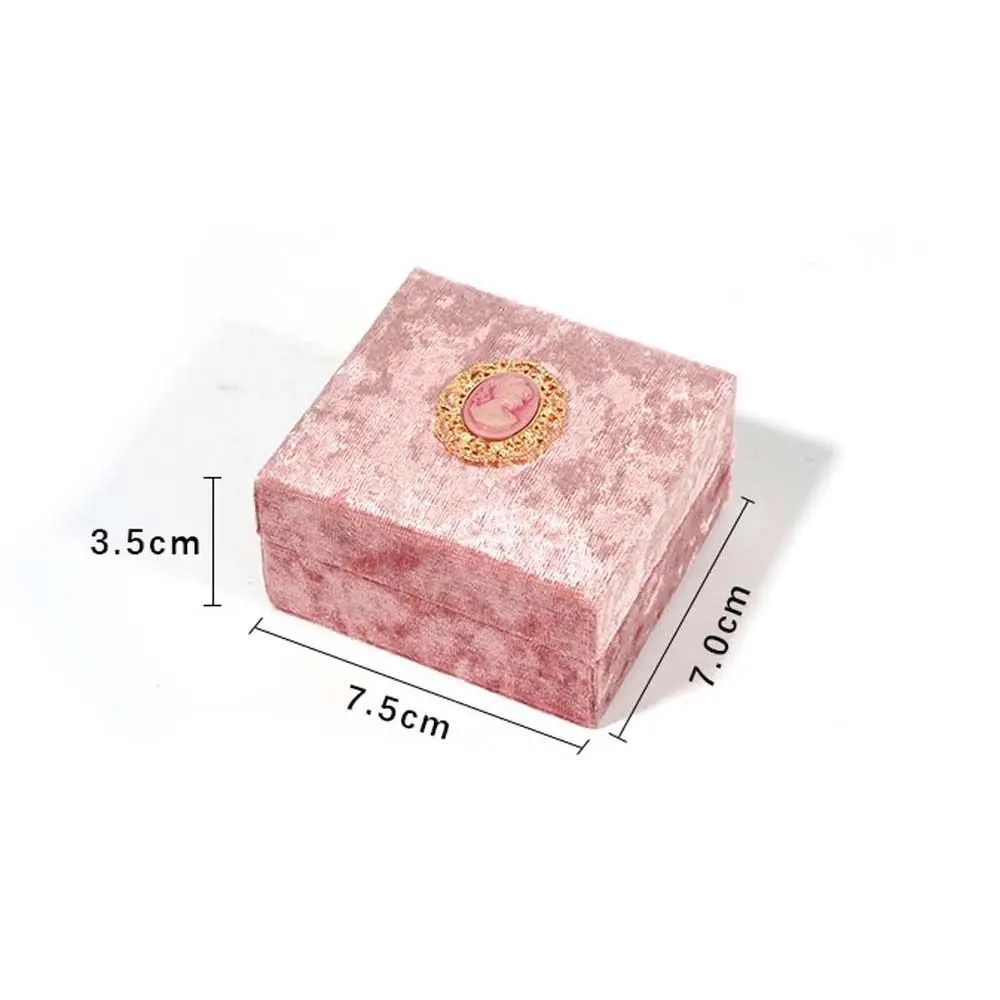 Vintage Pink Velvet Ring Box Pendant Necklace Box High End Jewelry Display Storage Packaging Gift Box Wholesale Bulk