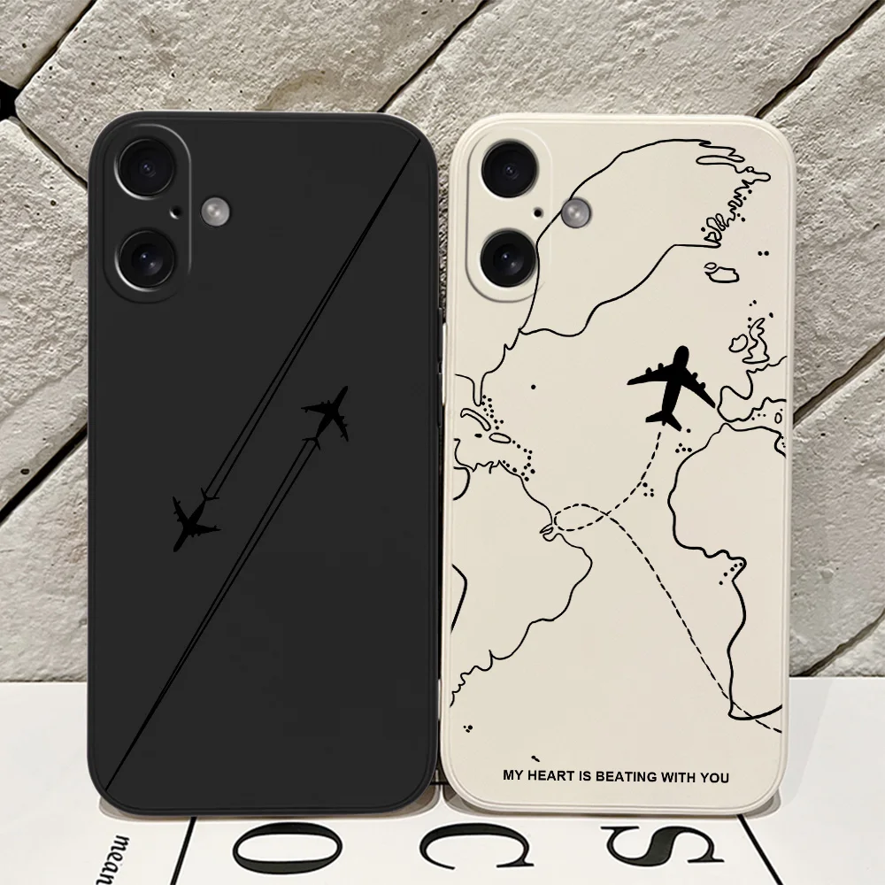 Travel nspired Airplane Route Phone Case For Tecno Spark Go 30C 7 6 Camon 30 15 16 Pova 4 Premier Pro Neo 4G 5G Soft TPU Cover