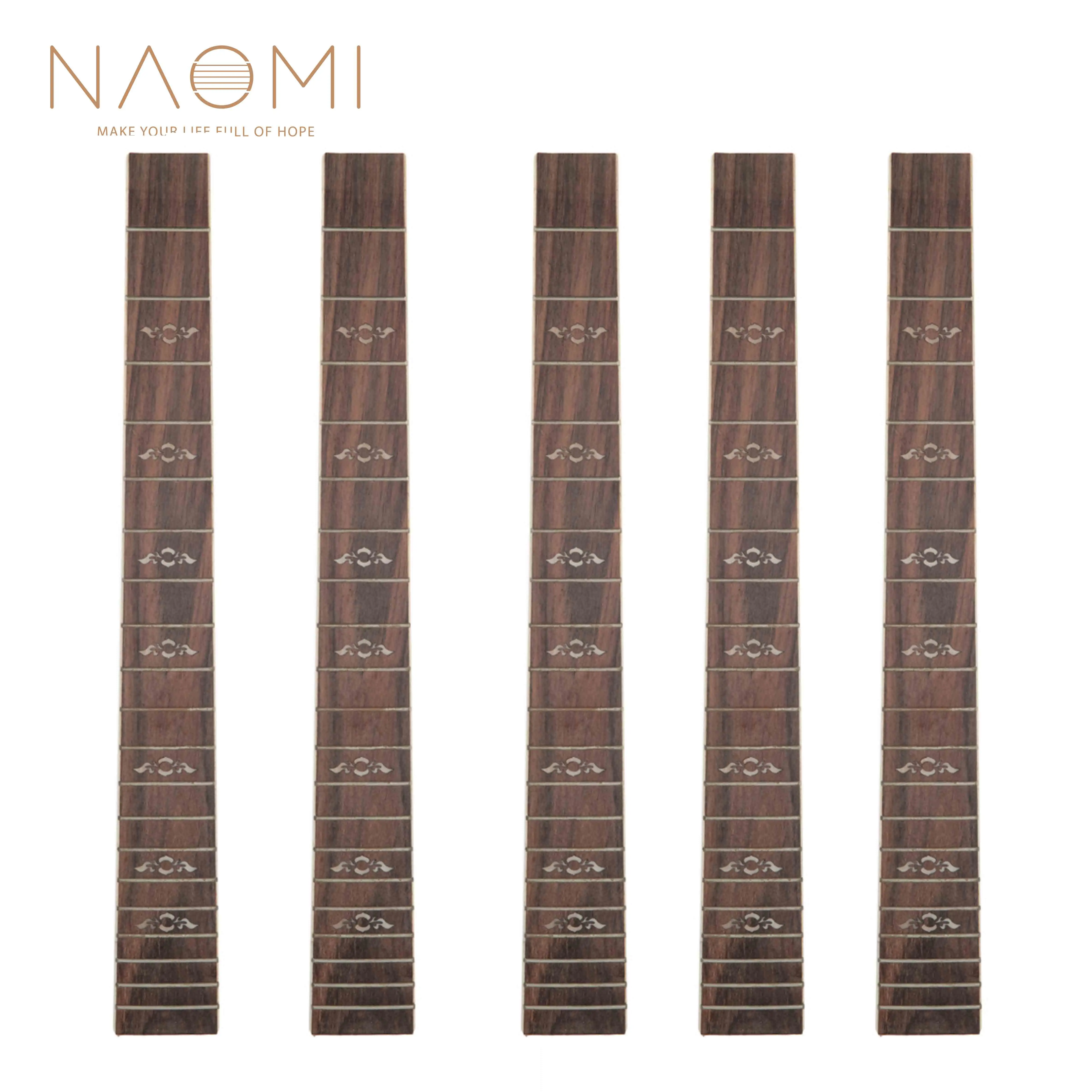 NAOMI 5PCS Guitar Fretboard 41'' 20 Frets Guitar Fretboard Acoustic Folk Guitar Rosewood Fretboard Fingerboard Guitar Parts