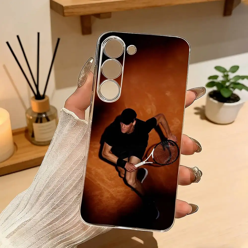 Фото Чехол для телефона с изображением итальянских спортсменов Jannik Sinner для Samsung A10 A12 A31 A40 A70, прозрачный чехол №4