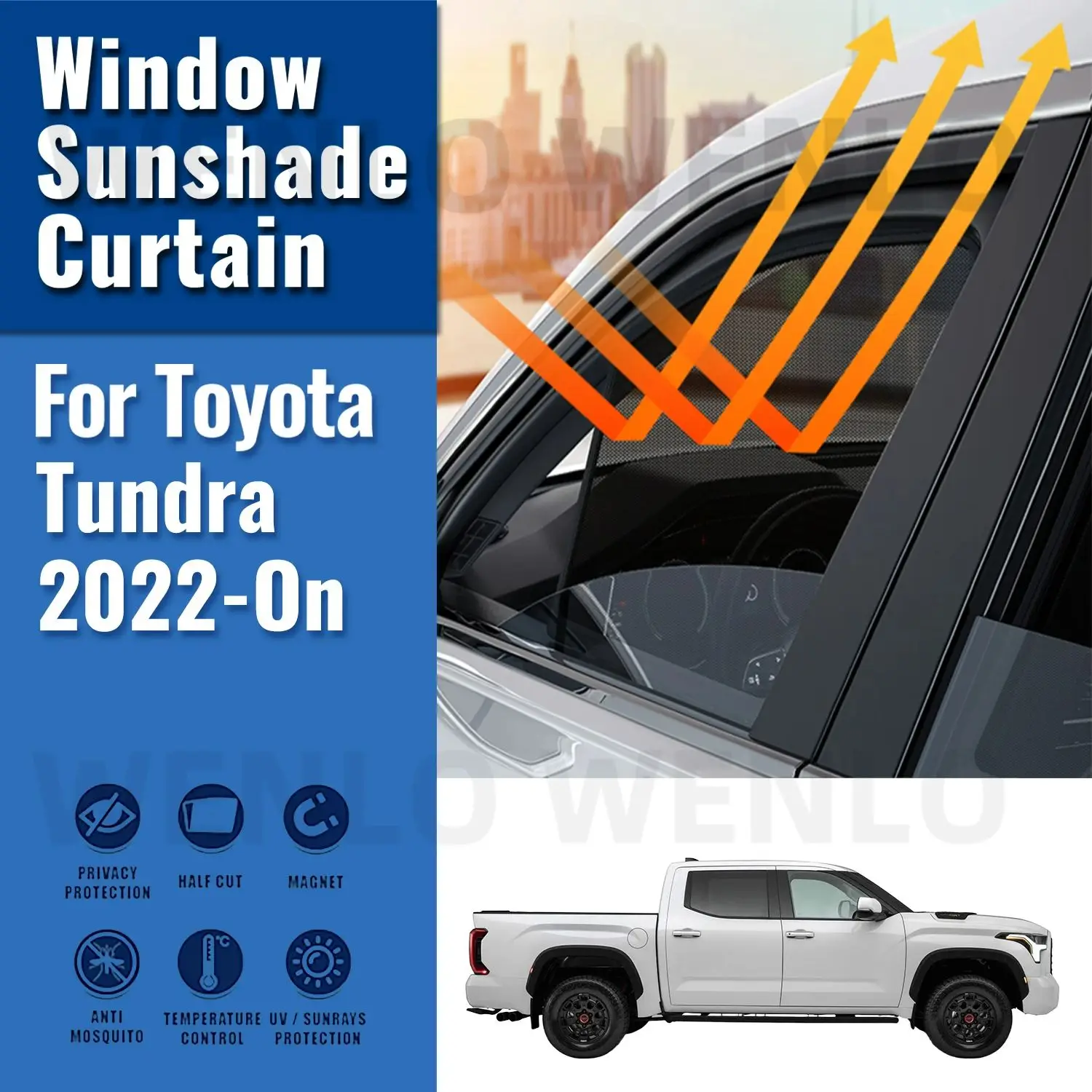 Для Toyota Tundra 2023 2022 2024 автомобильный солнцезащитный козырек аксессуары для окон