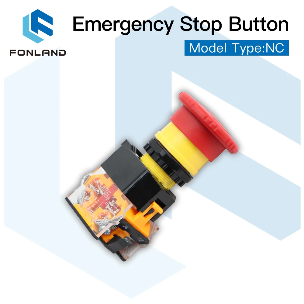 FONLAND Emergency Stop Button NC for CO2 Laser Engraving Cutting Machine