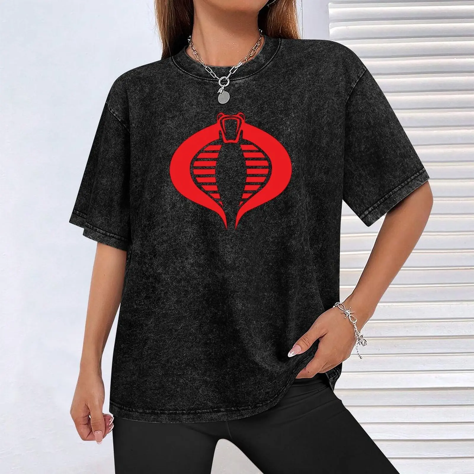 Фото Футболка с логотипом Cobra Logo Mask GI Joe, повседневная футболка в рабочем стиле №4