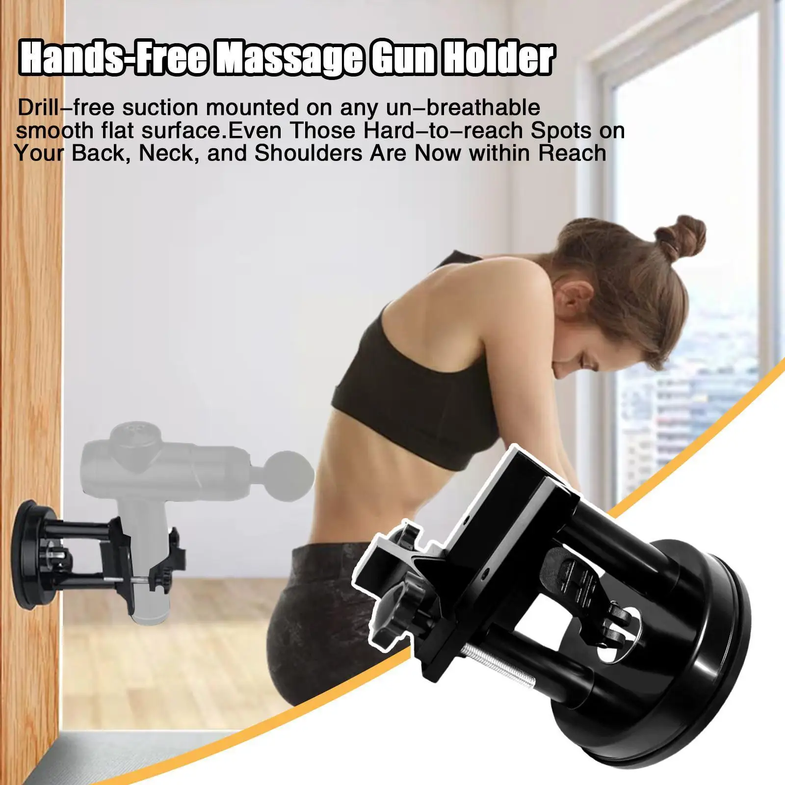

Hands Free Back Shoulder Hip Deep Tissue Massager The Gun Grip Gun System Hands-Free And Holder Fascial Gun Home Massage Us P8U6
