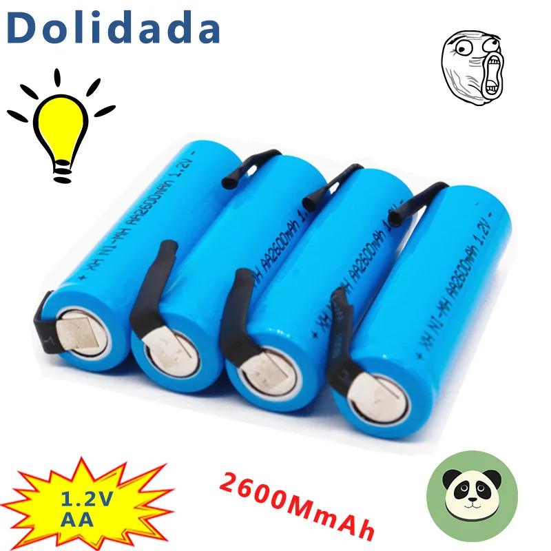 

Cell Pack 1.2V AA Battery 2600mAh 2A Ni-MH Blue Pin Housing for Philips Electric Shaver Brus