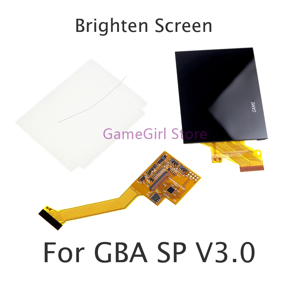 

1set For Nintendo GameBoy Advance SP GBA SP V3.0 AGS 101 IPS LCD Backlit Brighter Highlight Screen Repair Replacement