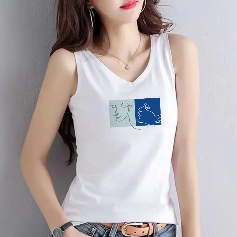 Beautiful to 95% Cotton Vest Women Inner wear New Spring and Summer Sexy Sling Sports All-Match Loose Sleeveless Top