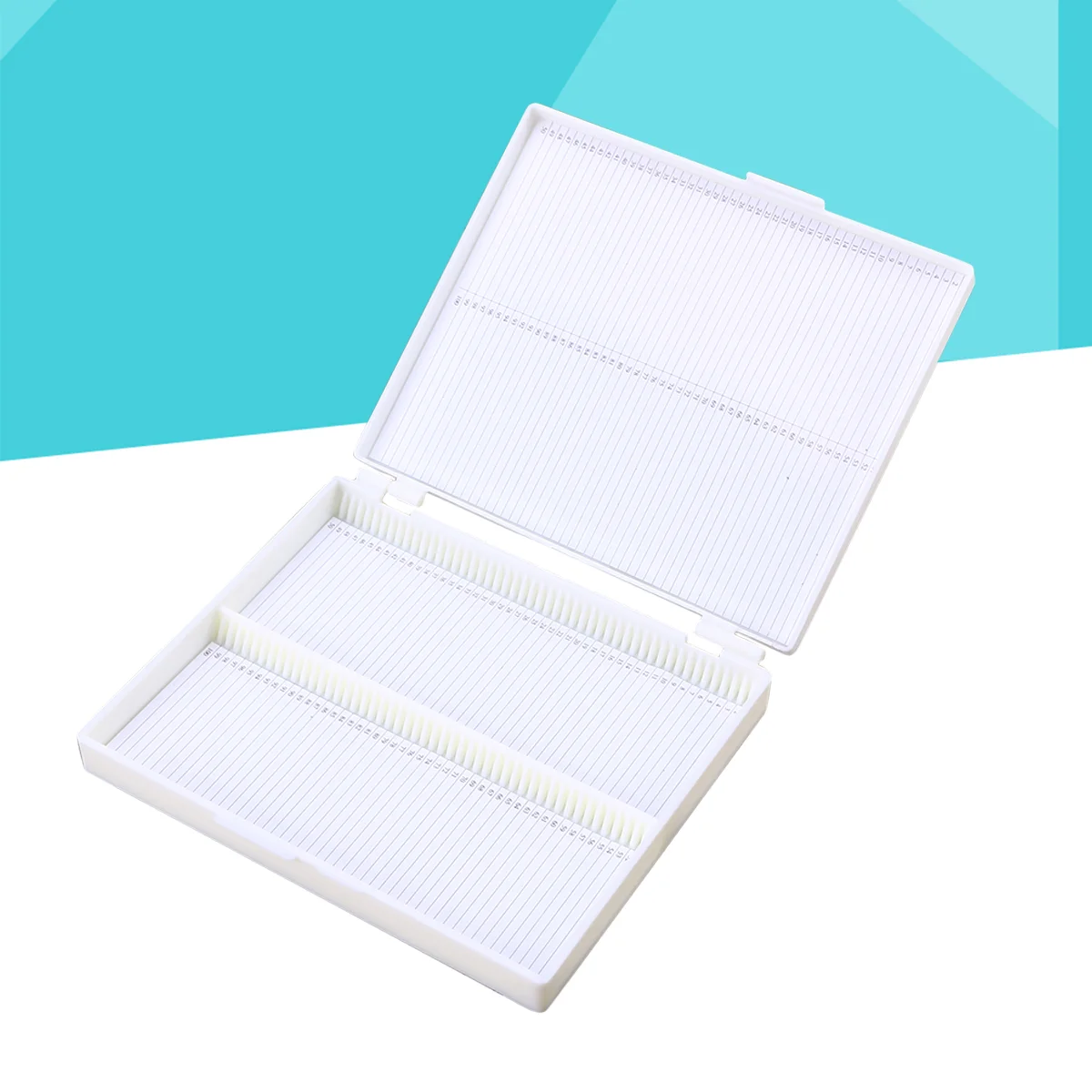 

Microscope Slide Holder Slide Box Slide box Bio Slice Box Biological Pathology Plastic Slice Cassette (White)