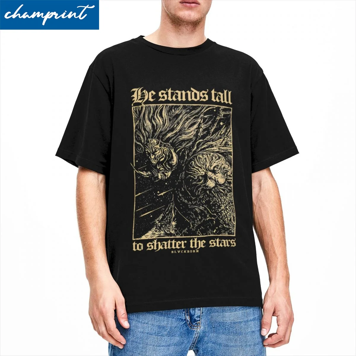 Мужские и женские праздничные футболки Radahn E-Eldened хлопковые топы модные с