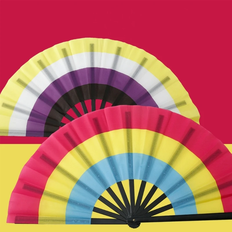 Стильный веер с радугой красочные ручные веера складные радугами ручной
