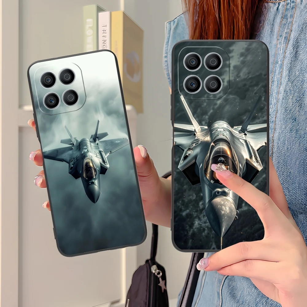 AirForce Plane Mobile Cell Phone Case for Huawei Honor 90 80 70 60 50 30 20 10 9 8 7 Pro S SE Lite 5G Black Cover Shell