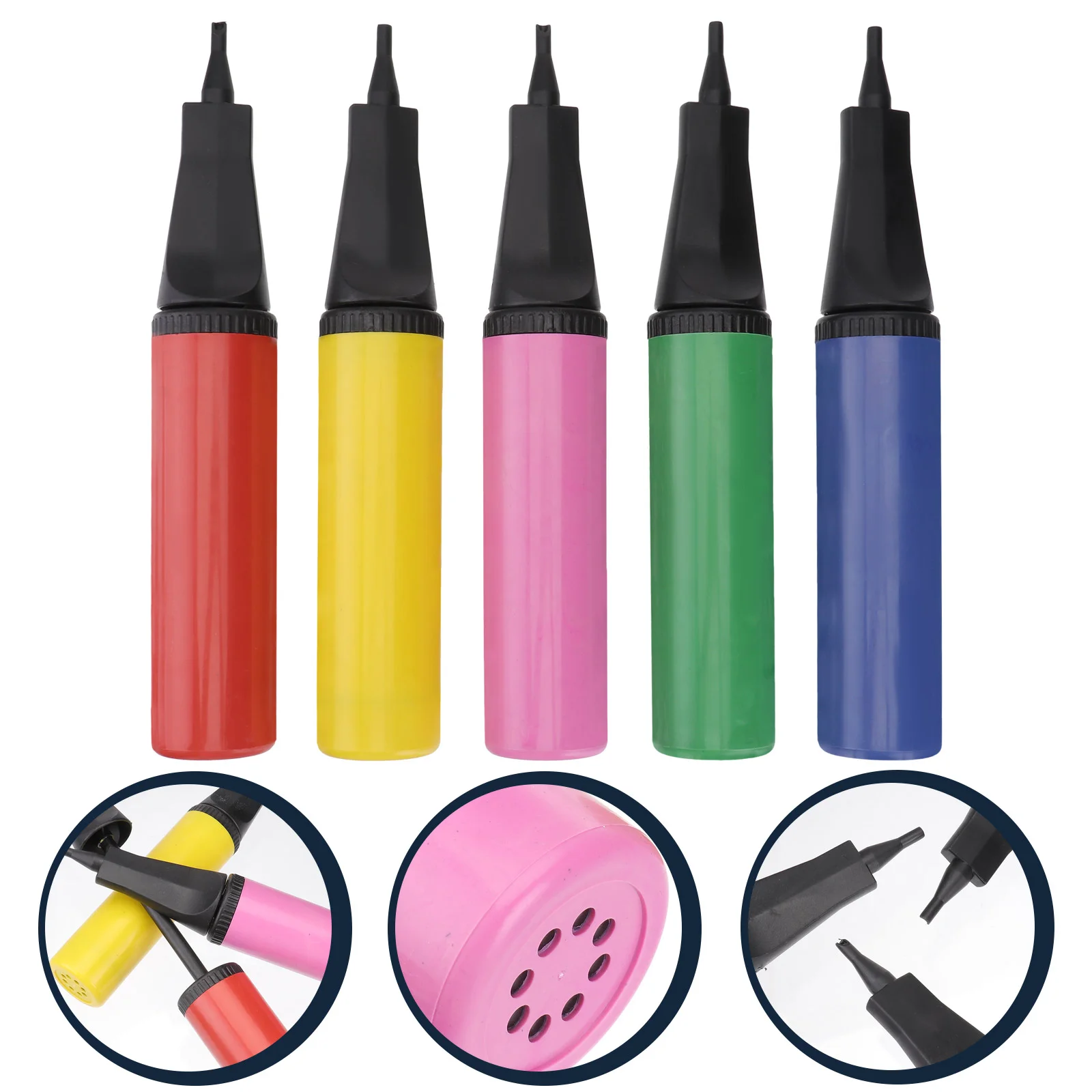 

5pcs Balloon Inflator Practical Portable Hand Inflator Manual Inflator Air Inflator for Home