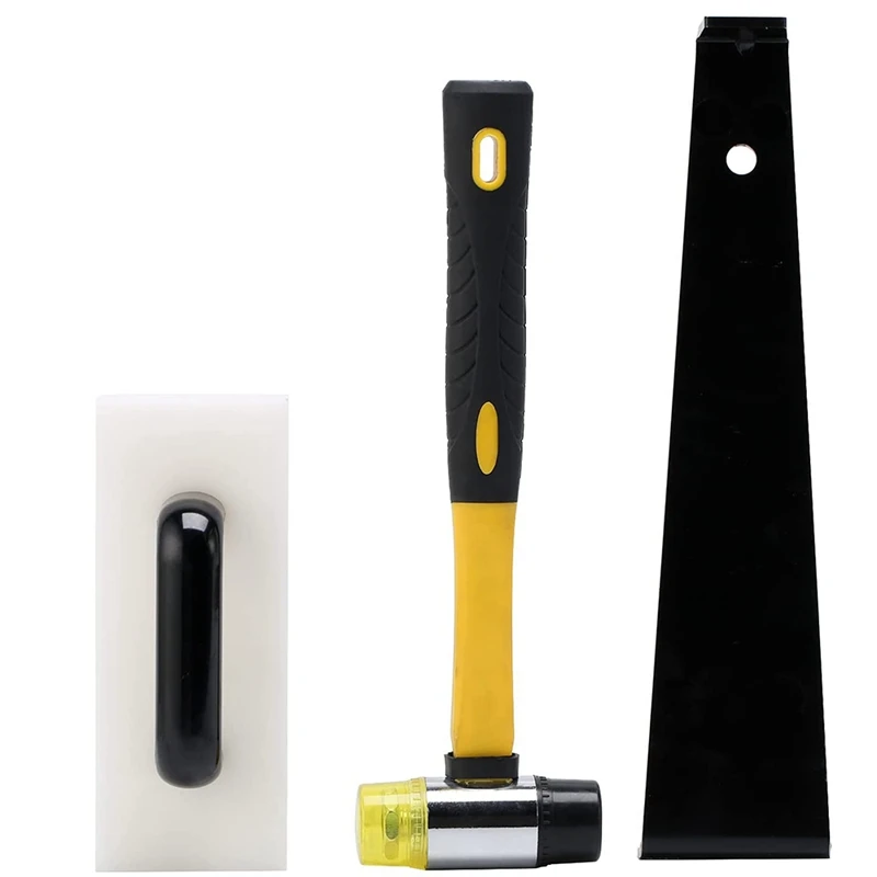 

13Pcs Laminate Flooring Tools Laminate Floor Installation Kit With Tapping Block Pull Rod Double-Sided Hammer 10 Spacers